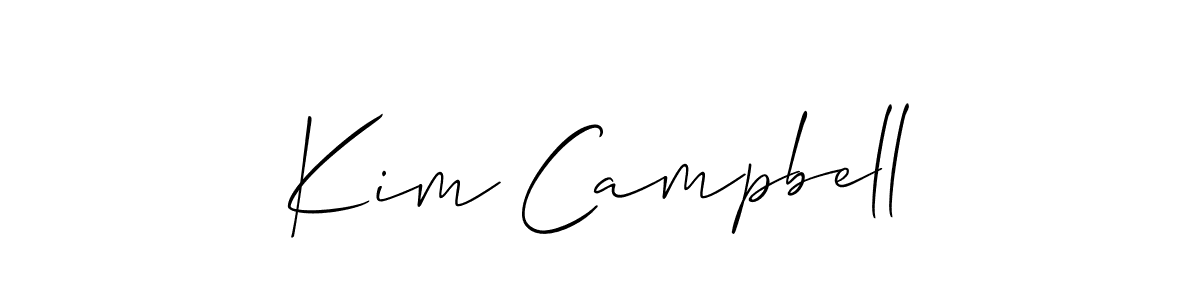 The best way (Allison_Script) to make a short signature is to pick only two or three words in your name. The name Kim Campbell include a total of six letters. For converting this name. Kim Campbell signature style 2 images and pictures png