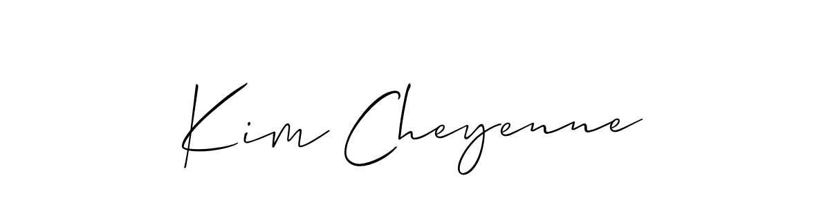 The best way (Allison_Script) to make a short signature is to pick only two or three words in your name. The name Kim Cheyenne include a total of six letters. For converting this name. Kim Cheyenne signature style 2 images and pictures png