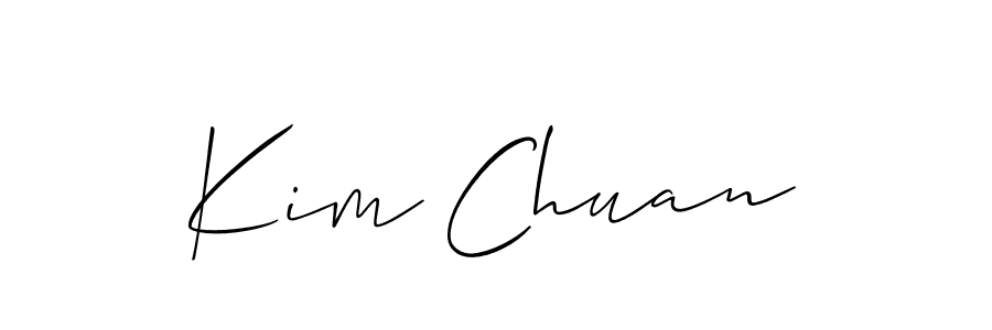 Kim Chuan stylish signature style. Best Handwritten Sign (Allison_Script) for my name. Handwritten Signature Collection Ideas for my name Kim Chuan. Kim Chuan signature style 2 images and pictures png