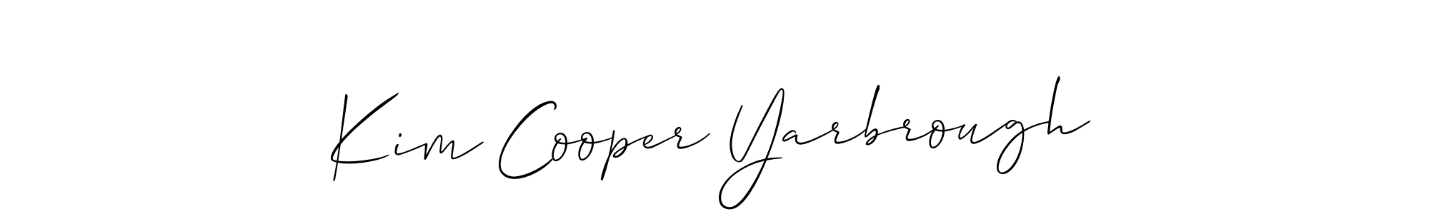 You should practise on your own different ways (Allison_Script) to write your name (Kim Cooper Yarbrough) in signature. don't let someone else do it for you. Kim Cooper Yarbrough signature style 2 images and pictures png