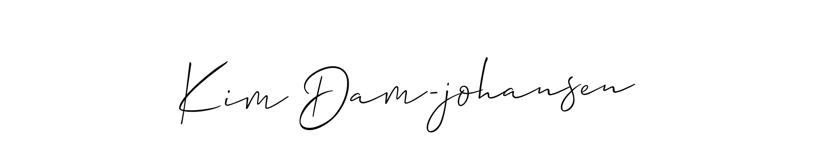 How to make Kim Dam-johansen name signature. Use Allison_Script style for creating short signs online. This is the latest handwritten sign. Kim Dam-johansen signature style 2 images and pictures png