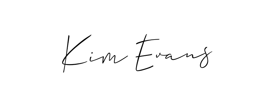 Use a signature maker to create a handwritten signature online. With this signature software, you can design (Allison_Script) your own signature for name Kim Evans. Kim Evans signature style 2 images and pictures png