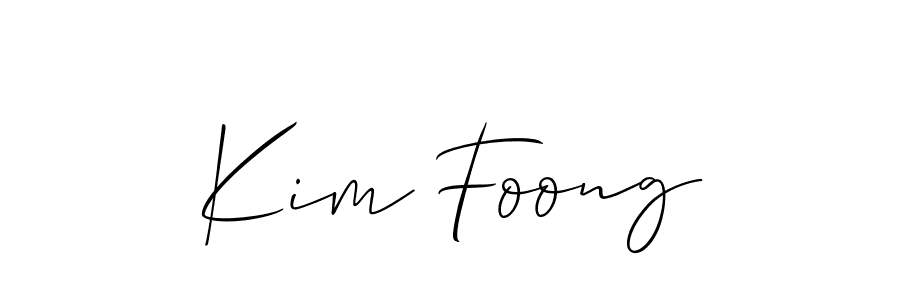 Make a short Kim Foong signature style. Manage your documents anywhere anytime using Allison_Script. Create and add eSignatures, submit forms, share and send files easily. Kim Foong signature style 2 images and pictures png