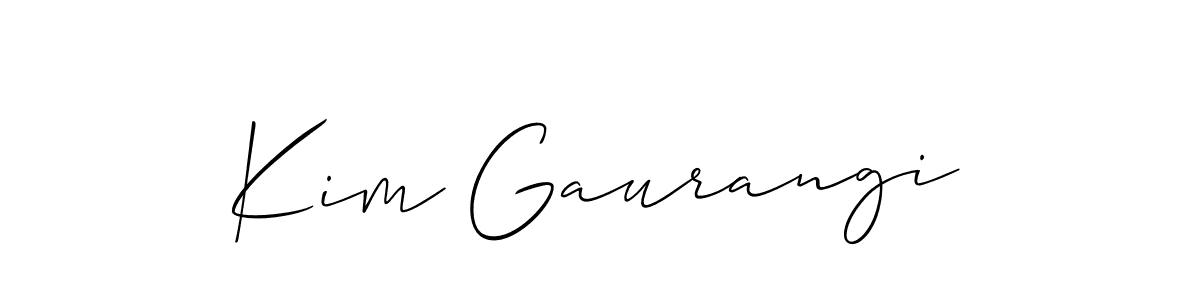 This is the best signature style for the Kim Gaurangi name. Also you like these signature font (Allison_Script). Mix name signature. Kim Gaurangi signature style 2 images and pictures png