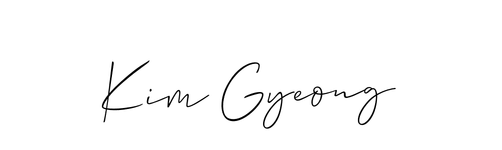 You should practise on your own different ways (Allison_Script) to write your name (Kim Gyeong) in signature. don't let someone else do it for you. Kim Gyeong signature style 2 images and pictures png