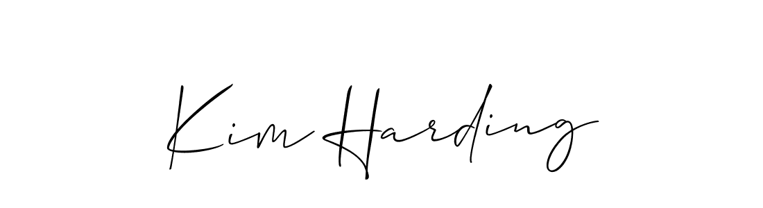 How to make Kim Harding name signature. Use Allison_Script style for creating short signs online. This is the latest handwritten sign. Kim Harding signature style 2 images and pictures png