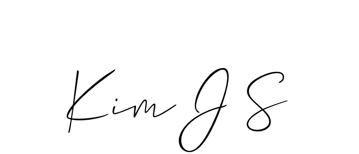 It looks lik you need a new signature style for name Kim J S. Design unique handwritten (Allison_Script) signature with our free signature maker in just a few clicks. Kim J S signature style 2 images and pictures png