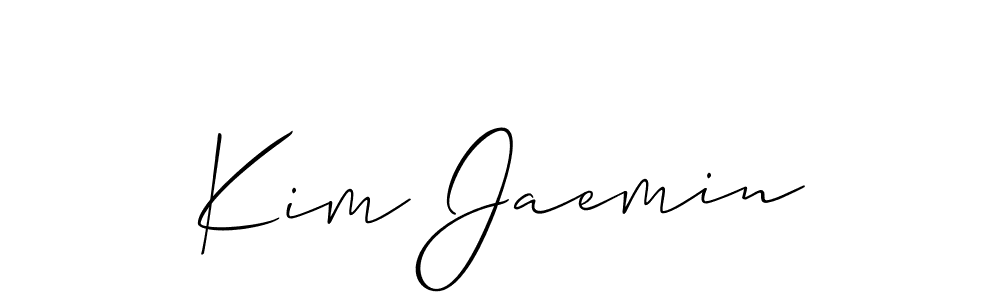 Design your own signature with our free online signature maker. With this signature software, you can create a handwritten (Allison_Script) signature for name Kim Jaemin. Kim Jaemin signature style 2 images and pictures png