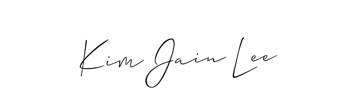 Kim Jain Lee stylish signature style. Best Handwritten Sign (Allison_Script) for my name. Handwritten Signature Collection Ideas for my name Kim Jain Lee. Kim Jain Lee signature style 2 images and pictures png