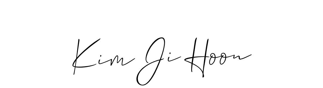 Make a beautiful signature design for name Kim Ji Hoon. With this signature (Allison_Script) style, you can create a handwritten signature for free. Kim Ji Hoon signature style 2 images and pictures png