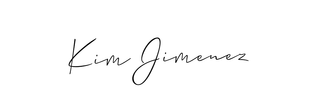 Make a beautiful signature design for name Kim Jimenez. With this signature (Allison_Script) style, you can create a handwritten signature for free. Kim Jimenez signature style 2 images and pictures png