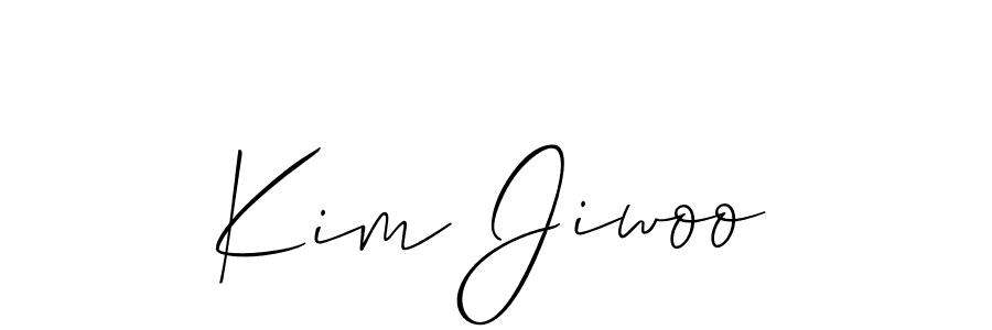 Kim Jiwoo stylish signature style. Best Handwritten Sign (Allison_Script) for my name. Handwritten Signature Collection Ideas for my name Kim Jiwoo. Kim Jiwoo signature style 2 images and pictures png