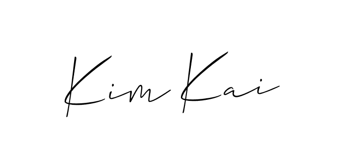 Similarly Allison_Script is the best handwritten signature design. Signature creator online .You can use it as an online autograph creator for name Kim Kai. Kim Kai signature style 2 images and pictures png