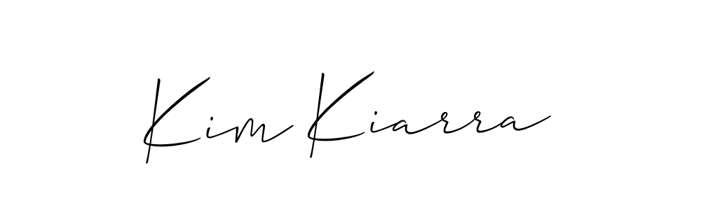 Design your own signature with our free online signature maker. With this signature software, you can create a handwritten (Allison_Script) signature for name Kim Kiarra. Kim Kiarra signature style 2 images and pictures png
