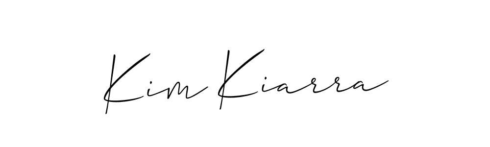 Design your own signature with our free online signature maker. With this signature software, you can create a handwritten (Allison_Script) signature for name Kim Kiarra. Kim Kiarra signature style 2 images and pictures png