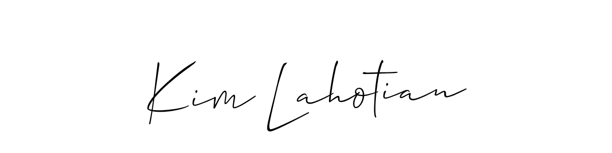 Once you've used our free online signature maker to create your best signature Allison_Script style, it's time to enjoy all of the benefits that Kim Lahotian name signing documents. Kim Lahotian signature style 2 images and pictures png