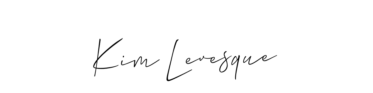 Make a beautiful signature design for name Kim Levesque. With this signature (Allison_Script) style, you can create a handwritten signature for free. Kim Levesque signature style 2 images and pictures png