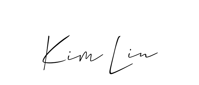 Allison_Script is a professional signature style that is perfect for those who want to add a touch of class to their signature. It is also a great choice for those who want to make their signature more unique. Get Kim Lin name to fancy signature for free. Kim Lin signature style 2 images and pictures png