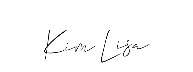 Create a beautiful signature design for name Kim Lisa. With this signature (Allison_Script) fonts, you can make a handwritten signature for free. Kim Lisa signature style 2 images and pictures png
