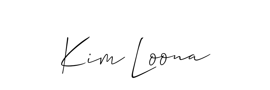 You can use this online signature creator to create a handwritten signature for the name Kim Loona. This is the best online autograph maker. Kim Loona signature style 2 images and pictures png