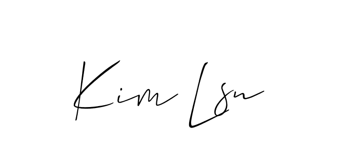 if you are searching for the best signature style for your name Kim Lsn. so please give up your signature search. here we have designed multiple signature styles  using Allison_Script. Kim Lsn signature style 2 images and pictures png