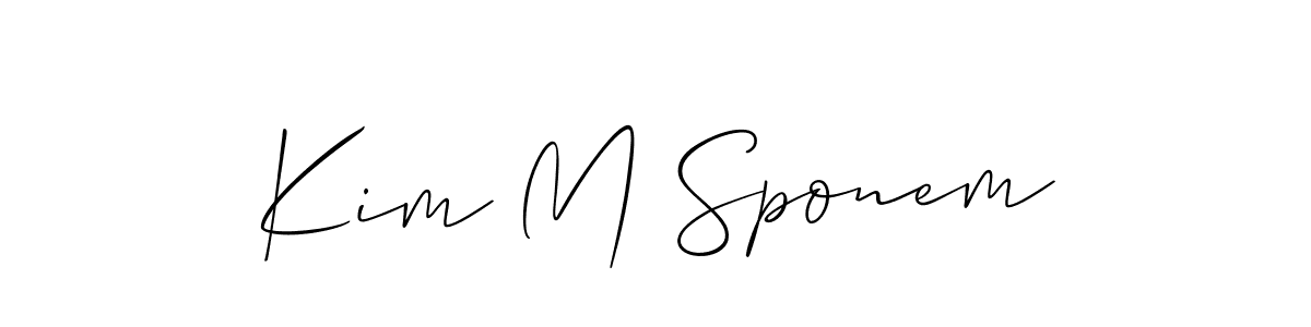 Once you've used our free online signature maker to create your best signature Allison_Script style, it's time to enjoy all of the benefits that Kim M Sponem name signing documents. Kim M Sponem signature style 2 images and pictures png