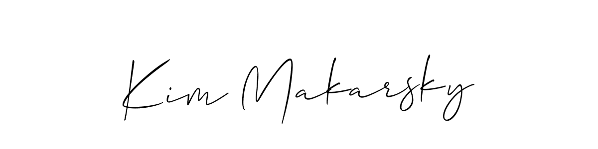 if you are searching for the best signature style for your name Kim Makarsky. so please give up your signature search. here we have designed multiple signature styles  using Allison_Script. Kim Makarsky signature style 2 images and pictures png