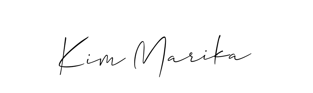 if you are searching for the best signature style for your name Kim Marika. so please give up your signature search. here we have designed multiple signature styles  using Allison_Script. Kim Marika signature style 2 images and pictures png