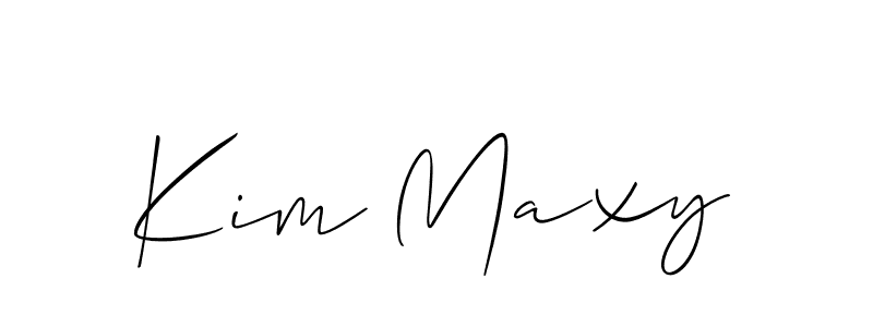 Allison_Script is a professional signature style that is perfect for those who want to add a touch of class to their signature. It is also a great choice for those who want to make their signature more unique. Get Kim Maxy name to fancy signature for free. Kim Maxy signature style 2 images and pictures png