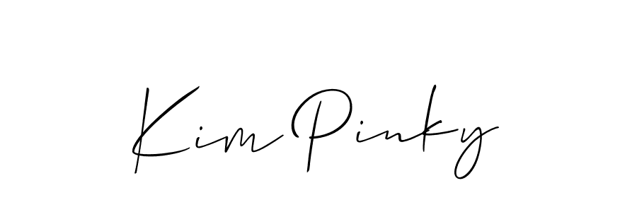 Use a signature maker to create a handwritten signature online. With this signature software, you can design (Allison_Script) your own signature for name Kim Pinky. Kim Pinky signature style 2 images and pictures png