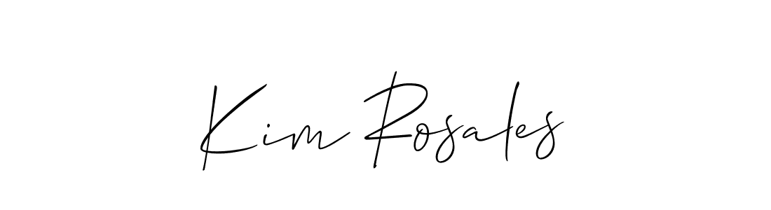 Make a short Kim Rosales signature style. Manage your documents anywhere anytime using Allison_Script. Create and add eSignatures, submit forms, share and send files easily. Kim Rosales signature style 2 images and pictures png