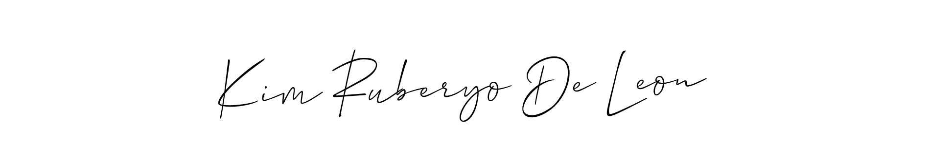 Make a beautiful signature design for name Kim Ruberyo De Leon. Use this online signature maker to create a handwritten signature for free. Kim Ruberyo De Leon signature style 2 images and pictures png