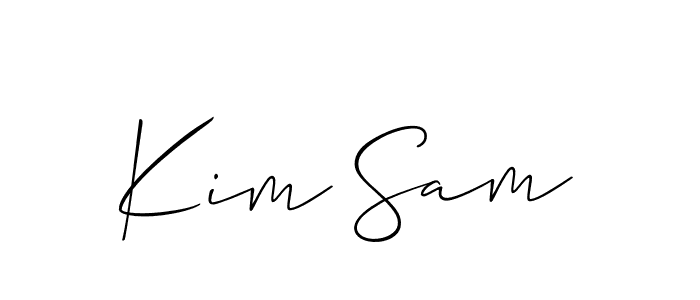 Make a beautiful signature design for name Kim Sam. With this signature (Allison_Script) style, you can create a handwritten signature for free. Kim Sam signature style 2 images and pictures png