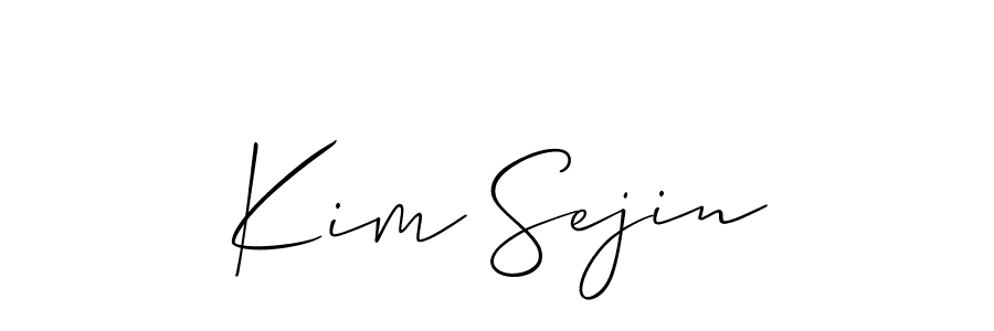 Kim Sejin stylish signature style. Best Handwritten Sign (Allison_Script) for my name. Handwritten Signature Collection Ideas for my name Kim Sejin. Kim Sejin signature style 2 images and pictures png