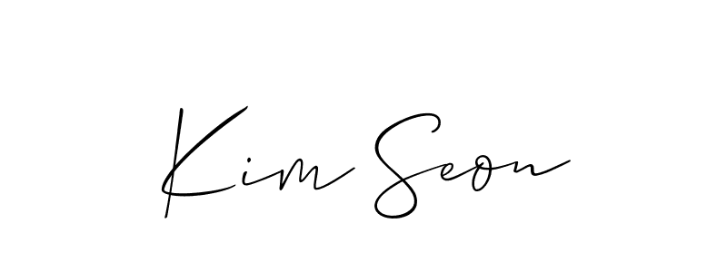 Kim Seon stylish signature style. Best Handwritten Sign (Allison_Script) for my name. Handwritten Signature Collection Ideas for my name Kim Seon. Kim Seon signature style 2 images and pictures png