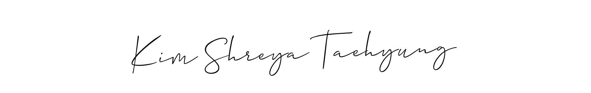 Kim Shreya Taehyung stylish signature style. Best Handwritten Sign (Allison_Script) for my name. Handwritten Signature Collection Ideas for my name Kim Shreya Taehyung. Kim Shreya Taehyung signature style 2 images and pictures png