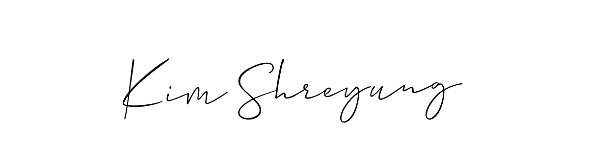 Once you've used our free online signature maker to create your best signature Allison_Script style, it's time to enjoy all of the benefits that Kim Shreyung name signing documents. Kim Shreyung signature style 2 images and pictures png