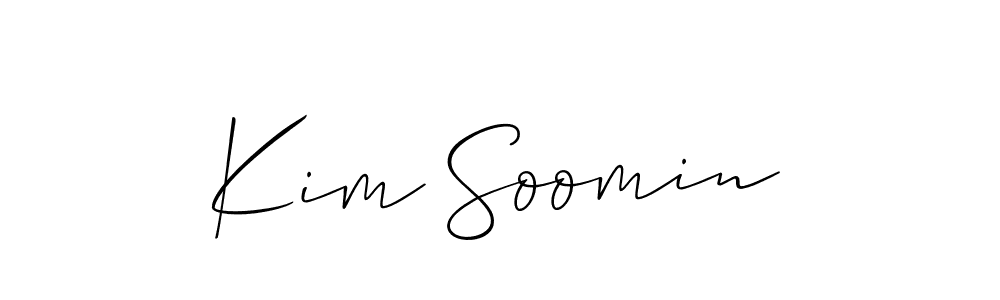 Make a beautiful signature design for name Kim Soomin. With this signature (Allison_Script) style, you can create a handwritten signature for free. Kim Soomin signature style 2 images and pictures png