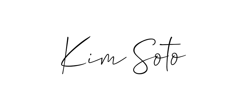 if you are searching for the best signature style for your name Kim Soto. so please give up your signature search. here we have designed multiple signature styles  using Allison_Script. Kim Soto signature style 2 images and pictures png