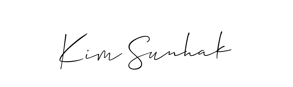 Make a short Kim Sunhak signature style. Manage your documents anywhere anytime using Allison_Script. Create and add eSignatures, submit forms, share and send files easily. Kim Sunhak signature style 2 images and pictures png