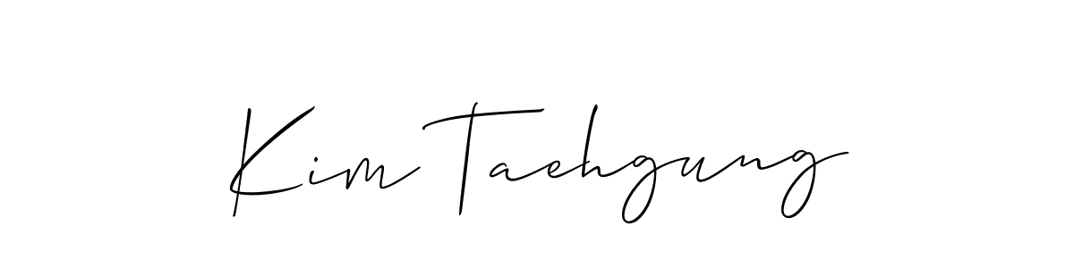 How to Draw Kim Taehgung signature style? Allison_Script is a latest design signature styles for name Kim Taehgung. Kim Taehgung signature style 2 images and pictures png