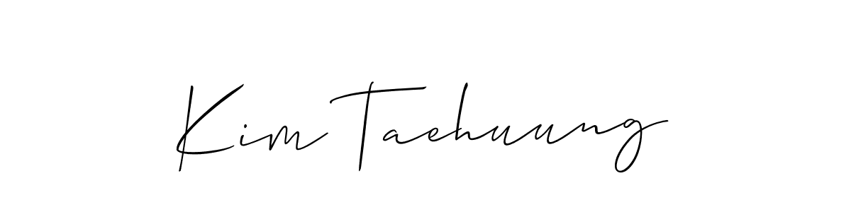 How to Draw Kim Taehuung signature style? Allison_Script is a latest design signature styles for name Kim Taehuung. Kim Taehuung signature style 2 images and pictures png