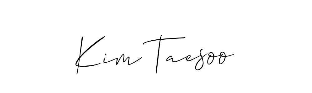 Use a signature maker to create a handwritten signature online. With this signature software, you can design (Allison_Script) your own signature for name Kim Taesoo. Kim Taesoo signature style 2 images and pictures png