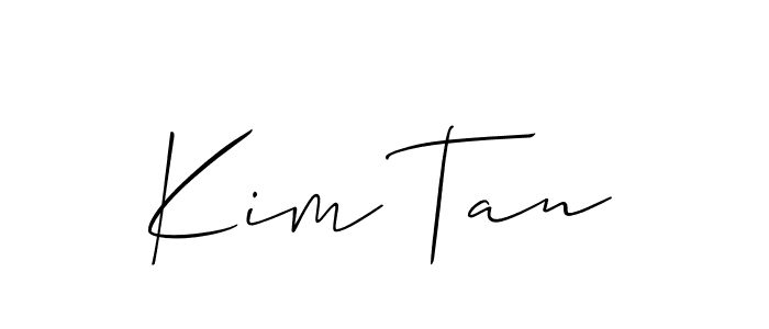 Design your own signature with our free online signature maker. With this signature software, you can create a handwritten (Allison_Script) signature for name Kim Tan. Kim Tan signature style 2 images and pictures png