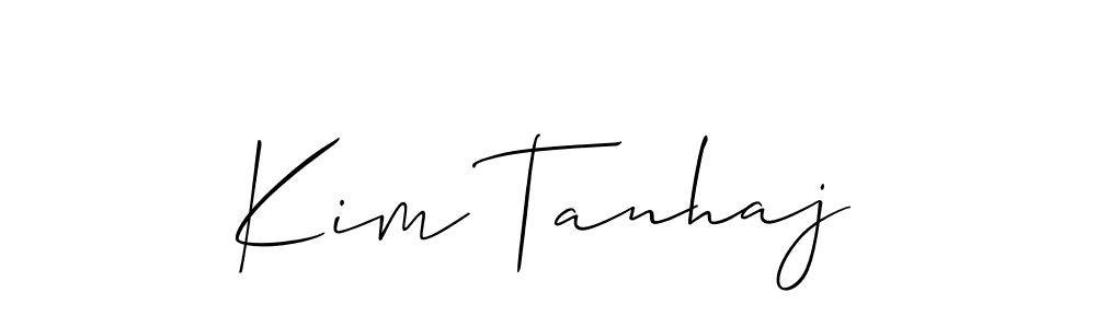 The best way (Allison_Script) to make a short signature is to pick only two or three words in your name. The name Kim Tanhaj include a total of six letters. For converting this name. Kim Tanhaj signature style 2 images and pictures png