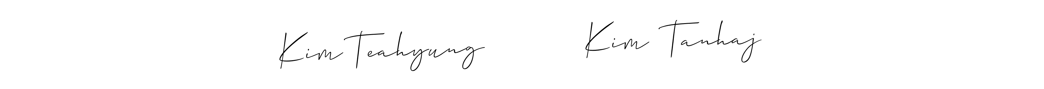 How to Draw Kim Teahyung            Kim  Tanhaj signature style? Allison_Script is a latest design signature styles for name Kim Teahyung            Kim  Tanhaj. Kim Teahyung            Kim  Tanhaj signature style 2 images and pictures png