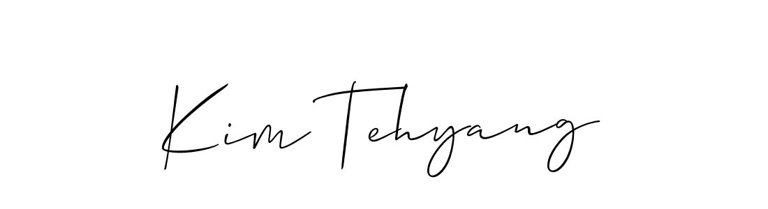 Make a short Kim Tehyang signature style. Manage your documents anywhere anytime using Allison_Script. Create and add eSignatures, submit forms, share and send files easily. Kim Tehyang signature style 2 images and pictures png