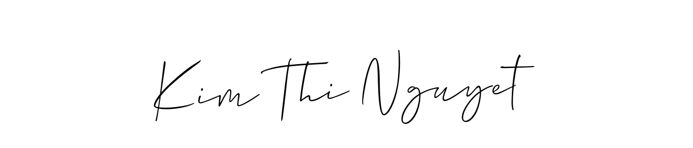 Kim Thi Nguyet stylish signature style. Best Handwritten Sign (Allison_Script) for my name. Handwritten Signature Collection Ideas for my name Kim Thi Nguyet. Kim Thi Nguyet signature style 2 images and pictures png
