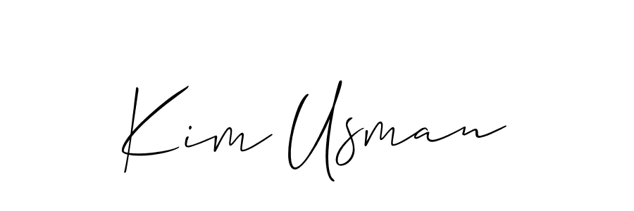 How to make Kim Usman signature? Allison_Script is a professional autograph style. Create handwritten signature for Kim Usman name. Kim Usman signature style 2 images and pictures png