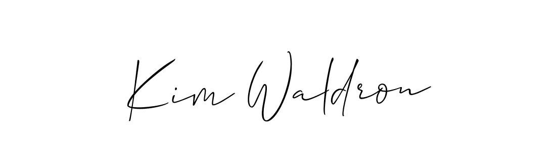 Best and Professional Signature Style for Kim Waldron. Allison_Script Best Signature Style Collection. Kim Waldron signature style 2 images and pictures png
